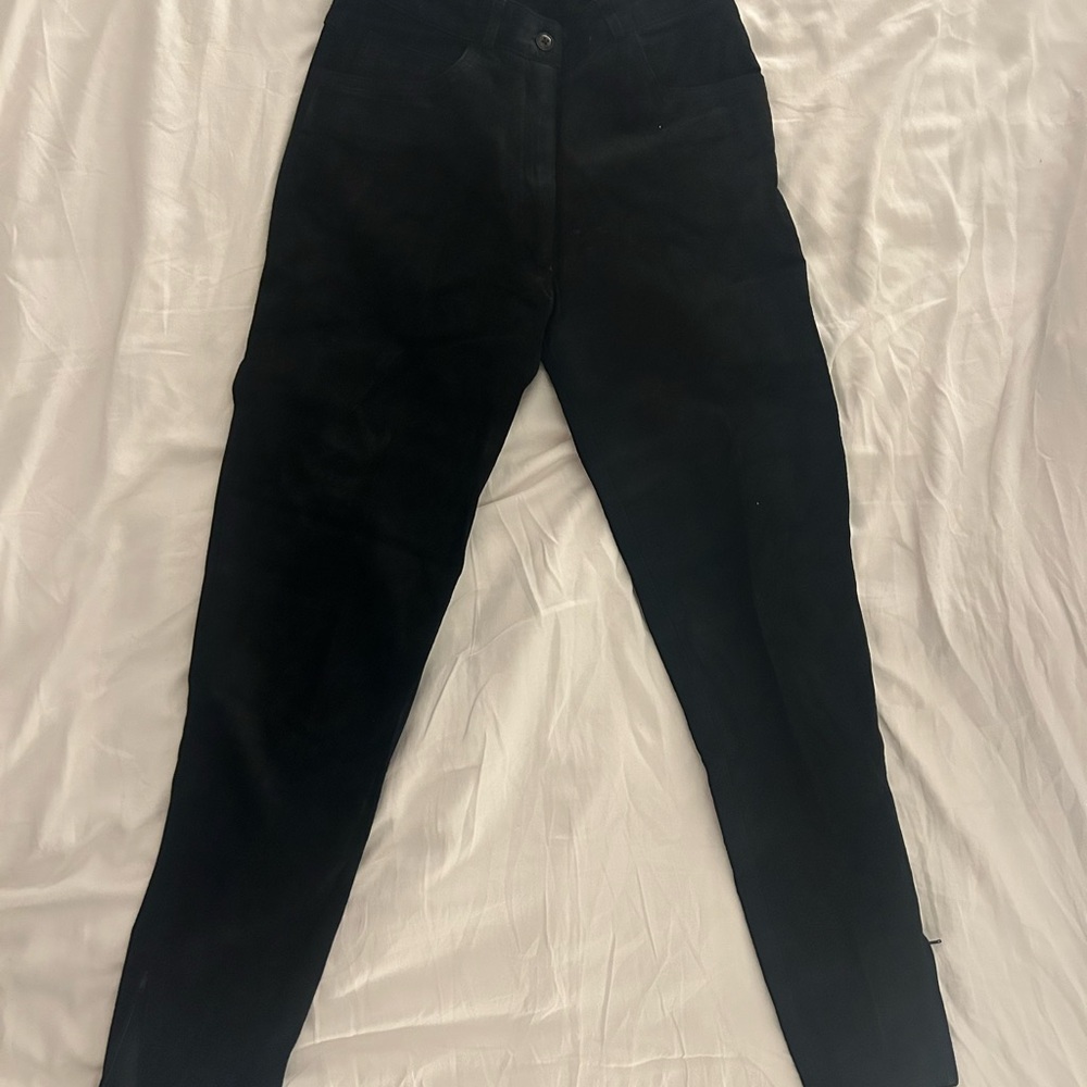 Black High-Waisted Corduroy Pants